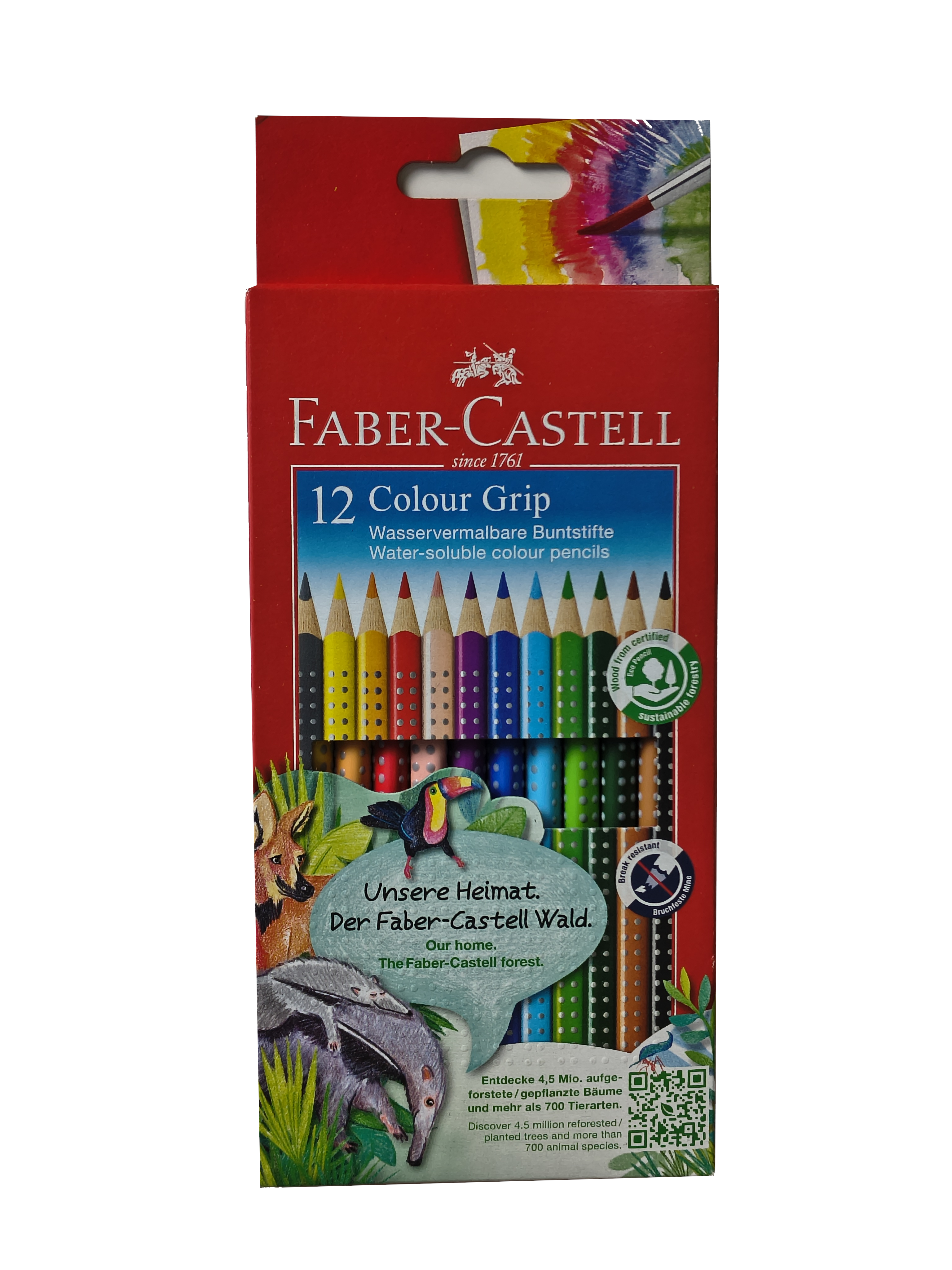 Bild von Faber-Castell Colour Grip 12er Set in Verpackung